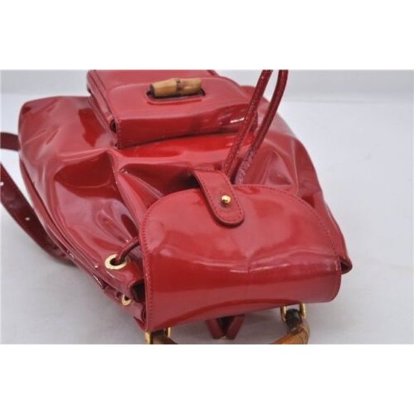 Tom Ford, Gucci, red enamel leather, messenger bag/backpack main image 15